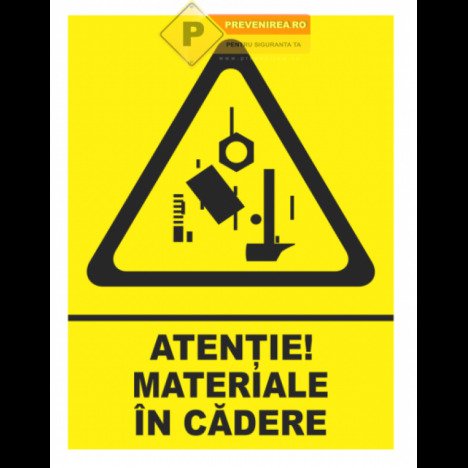 Indicator de semnalizare materiale in cadere